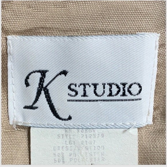 Vintage K Studio Linen Blend Cottagecore Sleeveless Maxi Dress Sz 8 Plaid #257E - Picture 5 of 6